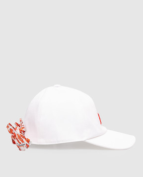 Dolce&Gabbana Children's white cap with DG logo monogram patch LB5H78G7P4O