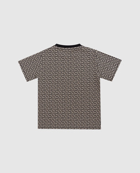 Balmain Children's patterned T-shirt BX8R01Z2411410