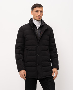 MooRER Black down jacket CALEGARI CALEGARIKN