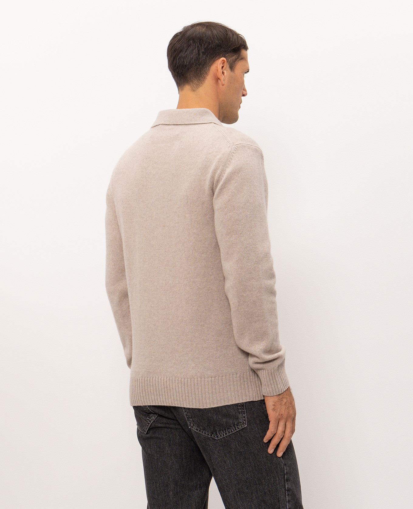 Beige wool and cashmere sweater Pini Parma 4