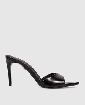 Babe Pay Pls Black patent leather mules 205804LA