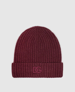 Dolce&Gabbana Burgundy cashmere hat FXQ28ZJBW2N