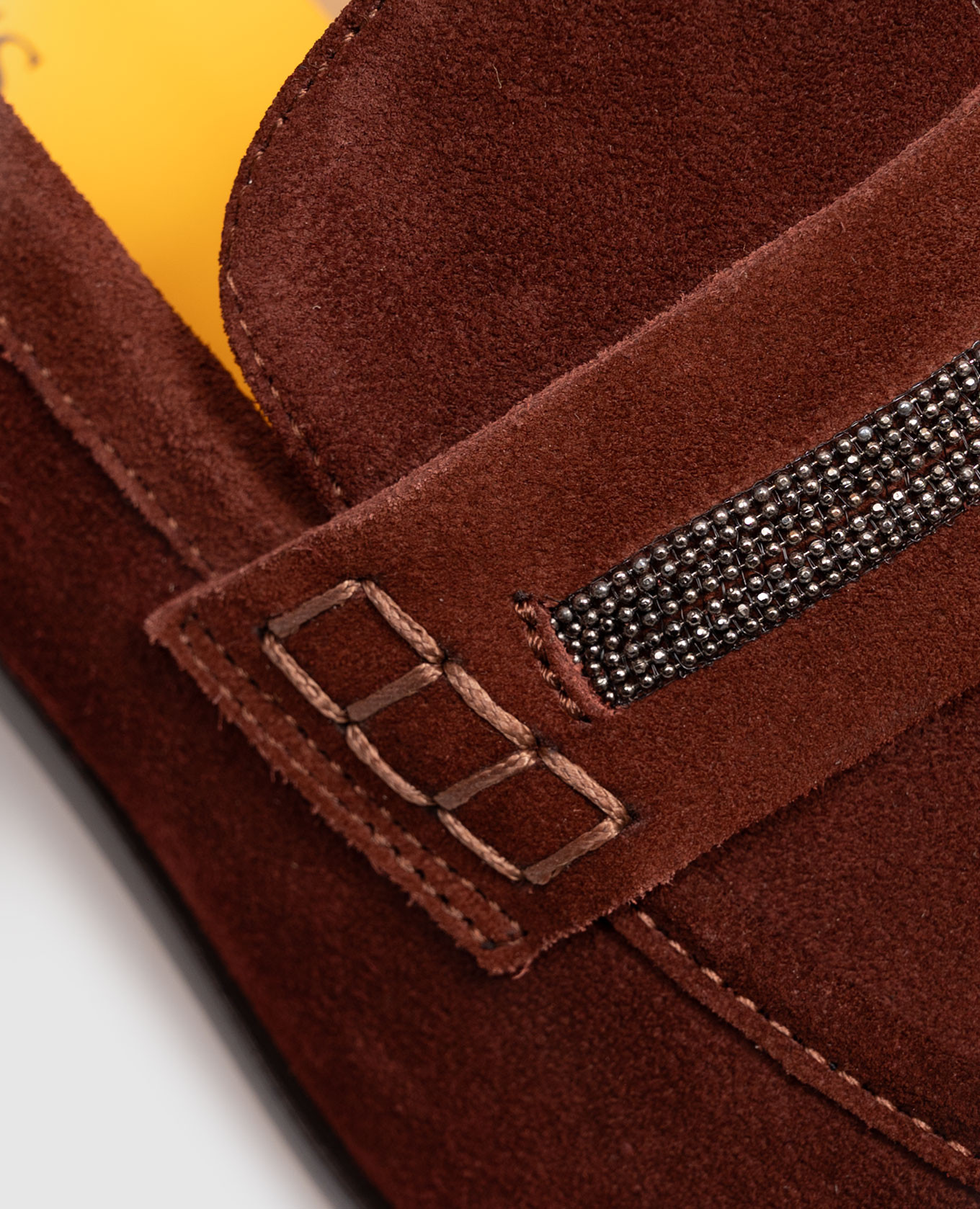 Brown suede shoes with a monil chain Doucal's 5