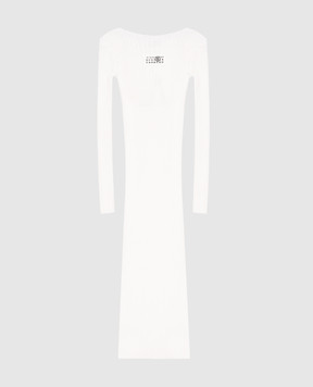 Maison Margiela MM6 Children's white maxi dress with emblem M60935MM07X