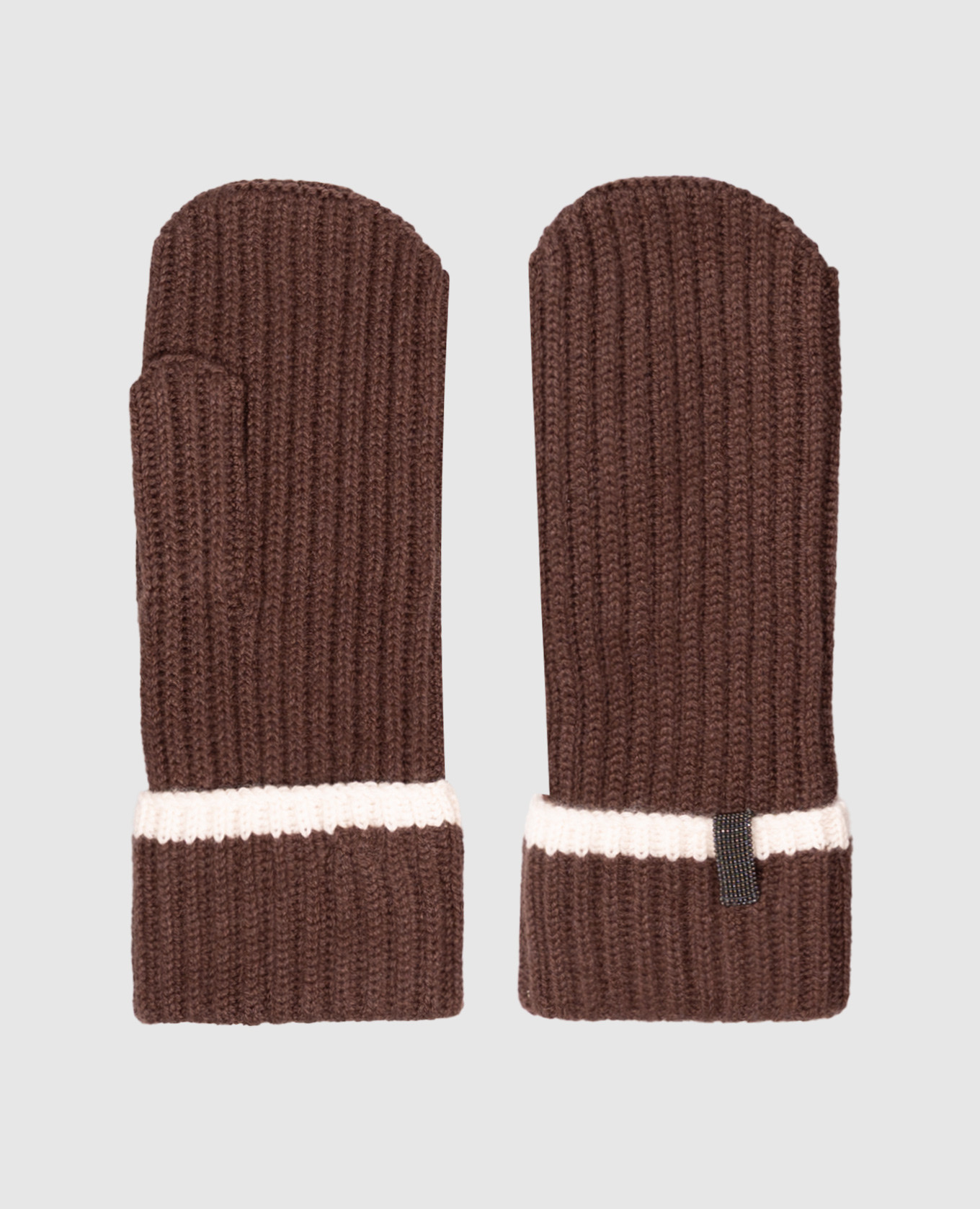 Brown cashmere gloves