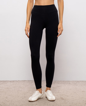 Sporty & Rich Black leggings with contrast logo PA00288315BA01