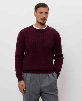Brunello Cucinelli Burgundy cashmere sweater M22707200