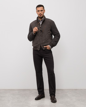 Canali Brown checkered shirt GL03662CSL7049