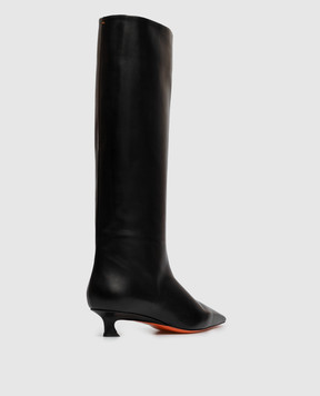Santoni Black leather boots WSTI72407HI2NXUY