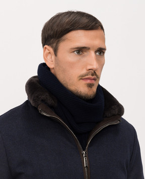 MooRER INFINITY blue cashmere snood INFINITYX12