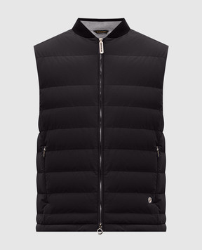 Stefano Ricci Black down vest with emblem MDJ5100290PAEA2R