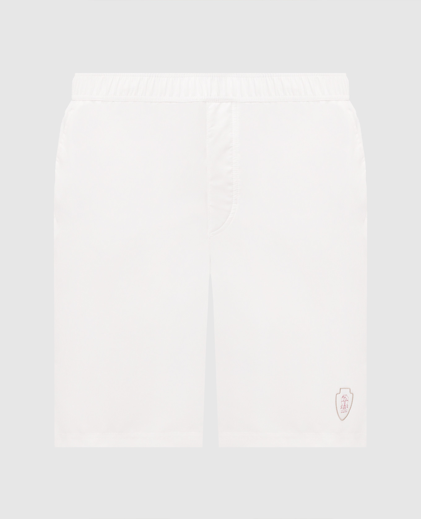 White polo shirt with embroidered emblem
