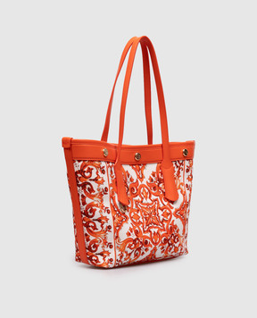 Dolce&Gabbana Atene orange printed tote bag BB7828AN220