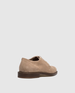 Brunello Cucinelli Brown suede derby shoes MZUPAIT654