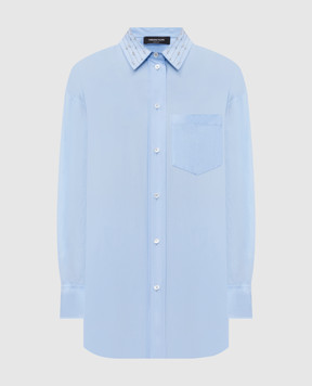 Fabiana Filippi Blue shirt with crystals CAD276F416M160