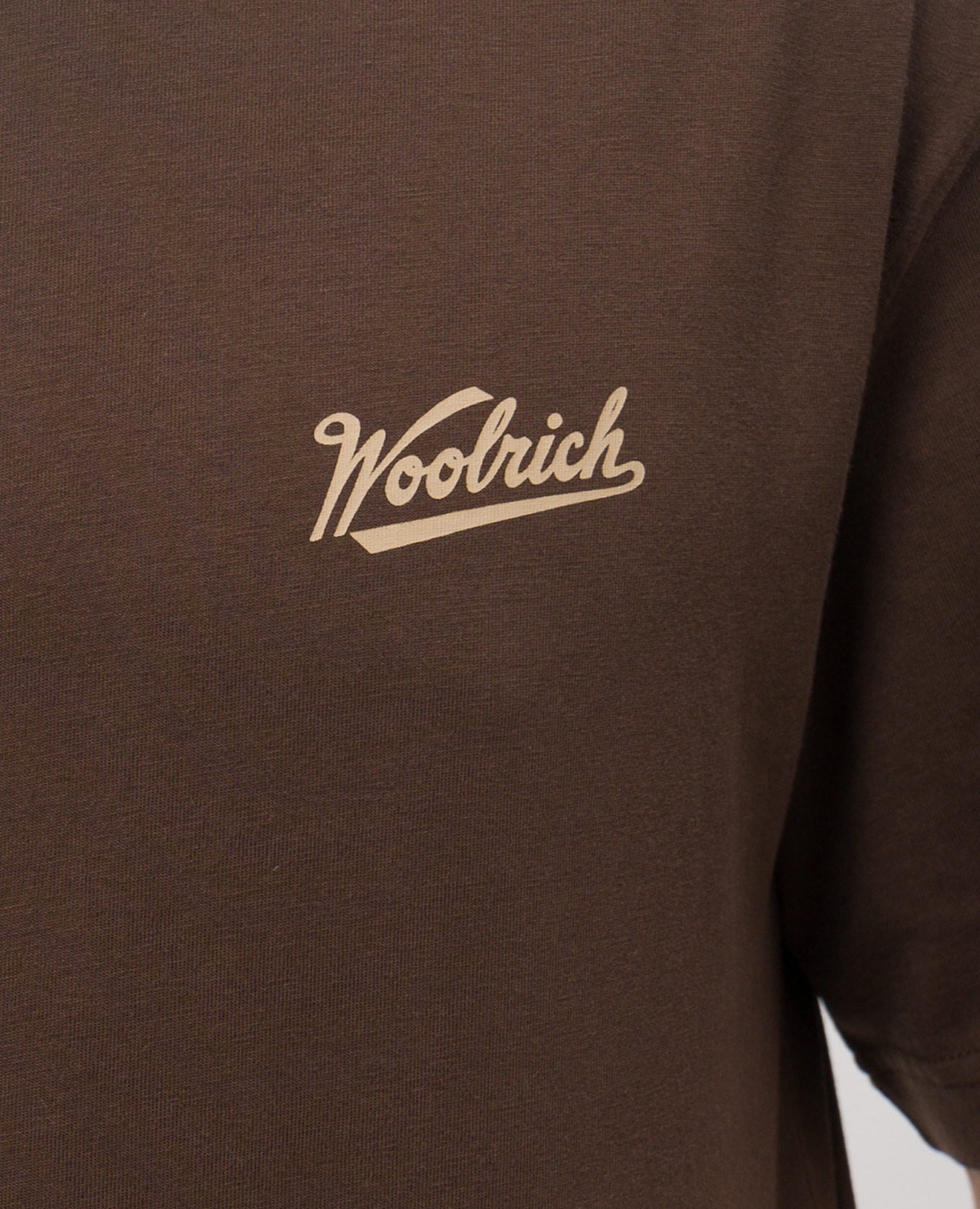 

Brown T-shirt with logo print Woolrich