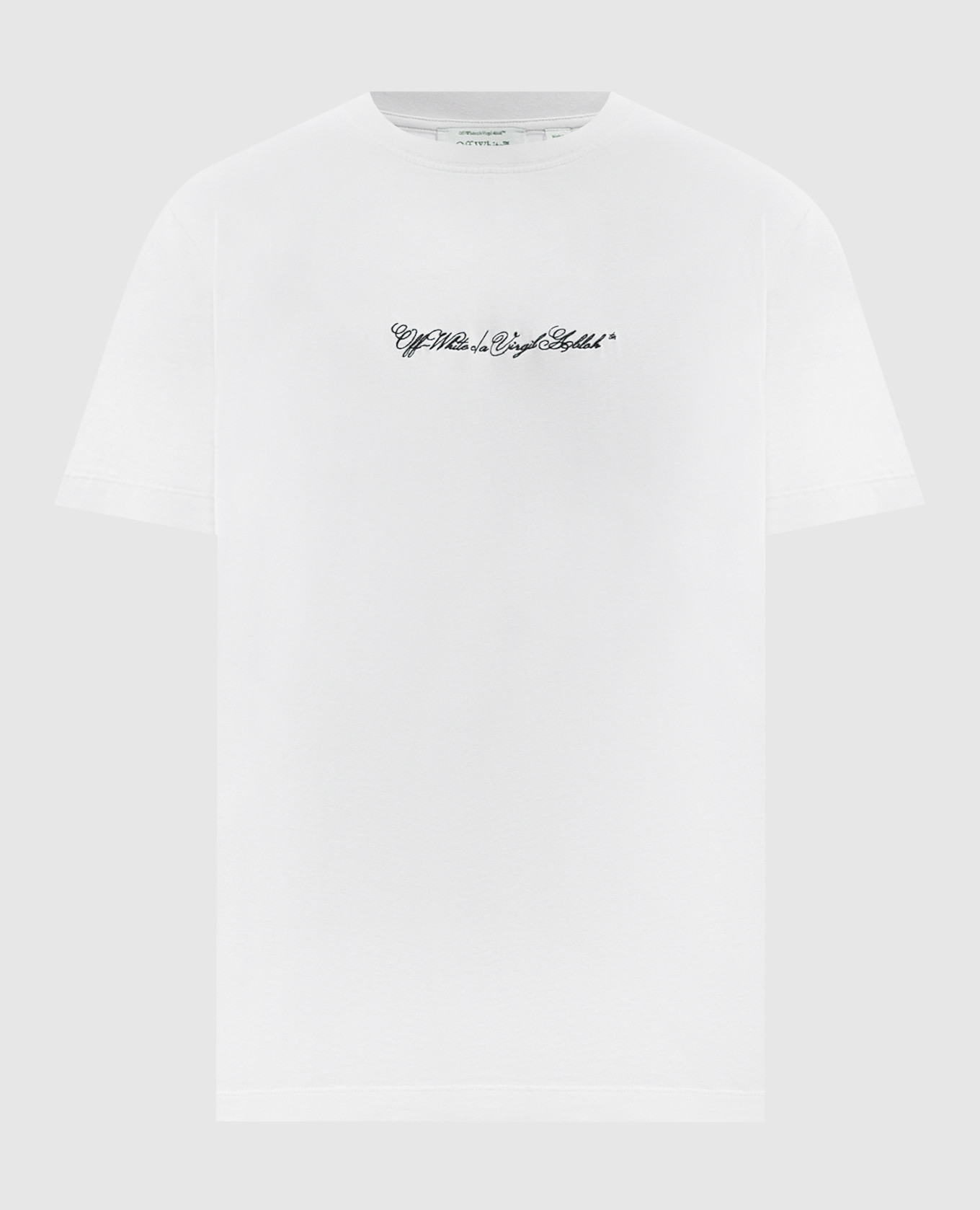 Green Script Arrow Embroidered T-Shirt