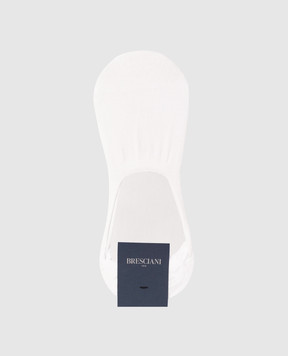Bresciani White socks with footprints ENNIO MHE34UN3006SI