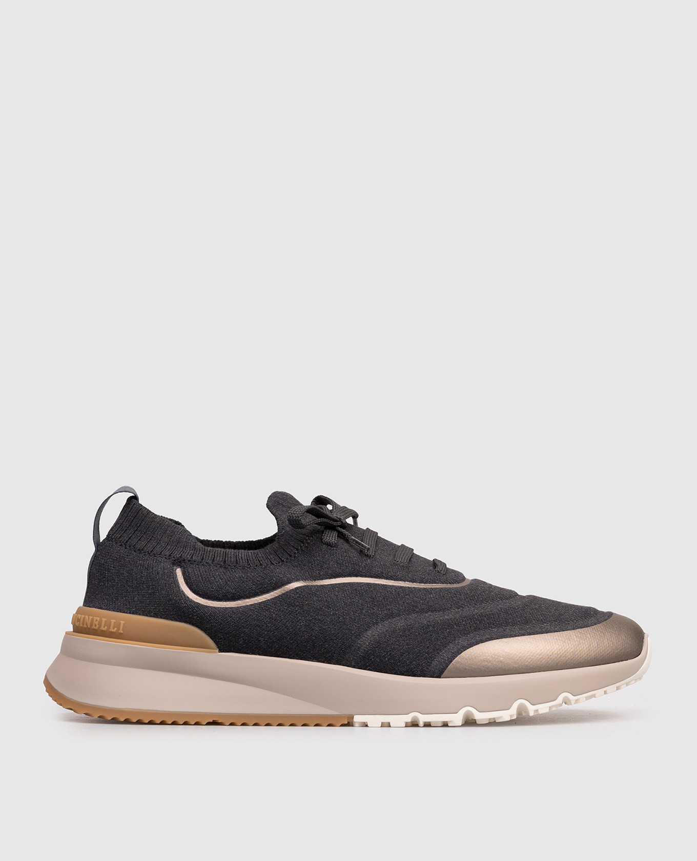 Grey sneakers with logo