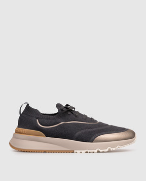 Brunello Cucinelli Grey sneakers with logo MZUAUFO340