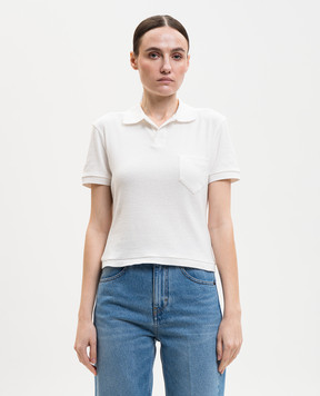 Victoria Beckham White polo with linen 1226JTP007241A