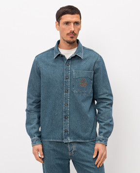 Trussardi Blue denim shirt 54038100024NMS190D51