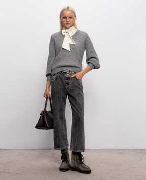 Brunello Cucinelli Gray pullover with wool MPG737802