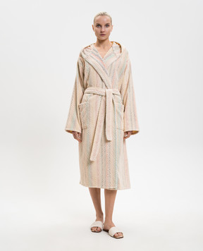 Missoni Home Beige terry bathrobe Harmony with pattern 1D3AC99705