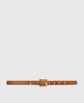 Balmain Anthem Brown Suede Belt GN0WJ191LSDD