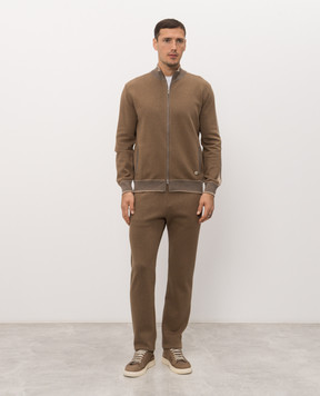 Bertolo Cashmere Brown tracksuit with wool 9020870019659020880019
