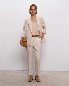 Peserico Beige silk top A08893D02372