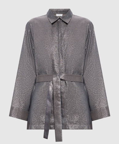 Gray blouse with lurex