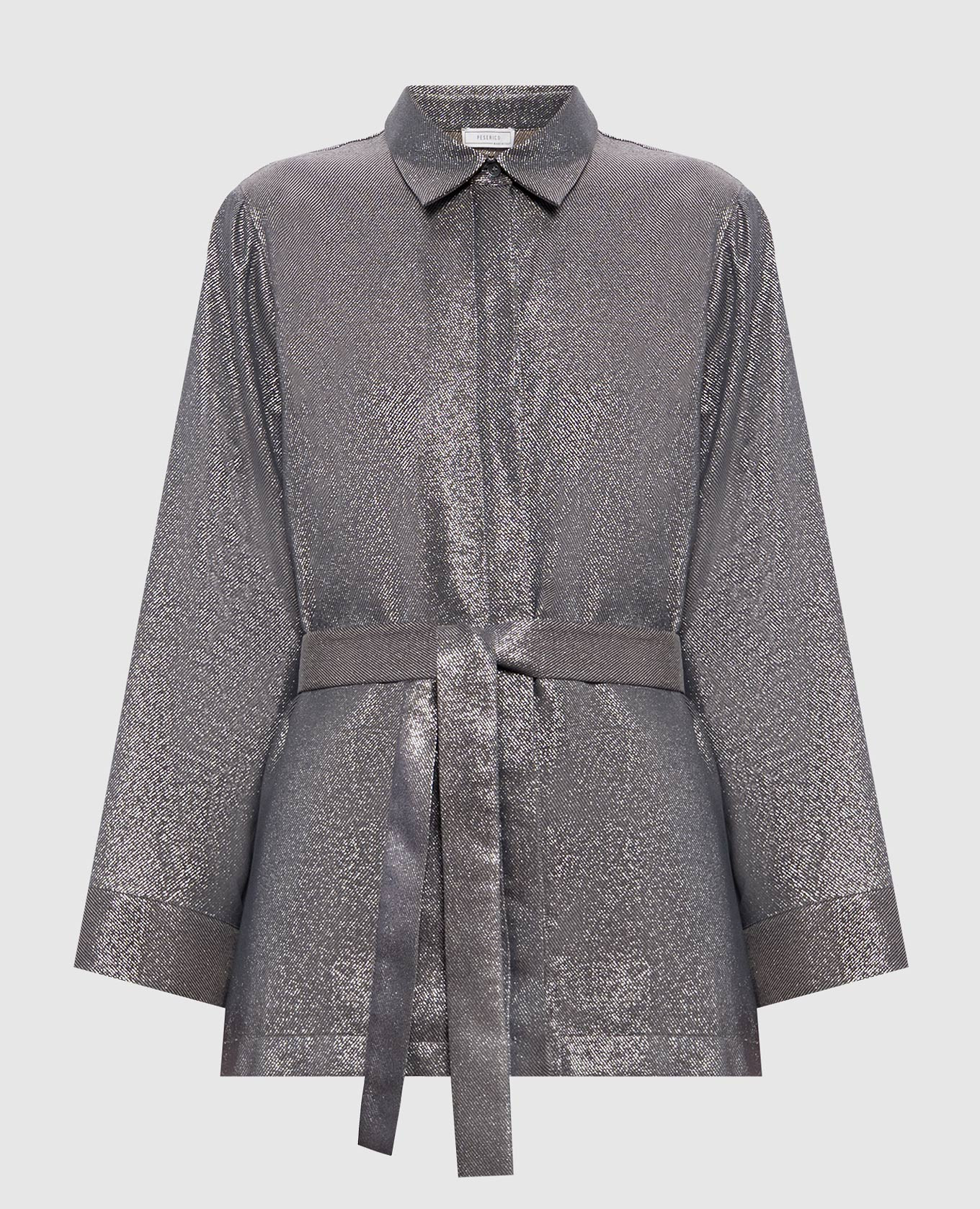 Gray blouse with lurex