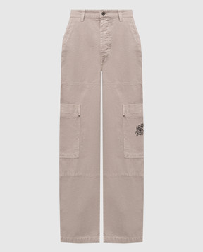 Off-White Grey cargo pants with logo embroidery 44XCF04ES26F001