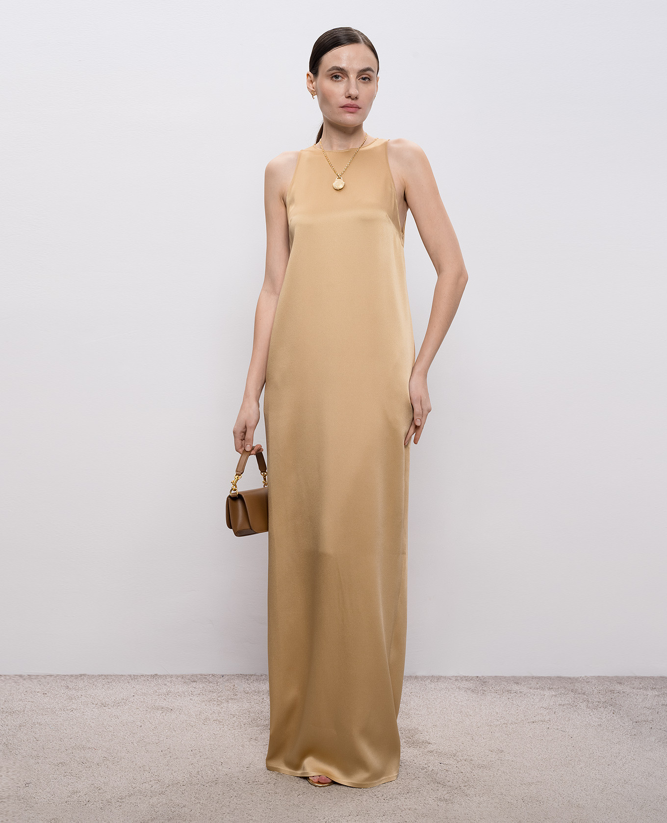 

Brown midi dress Dondup