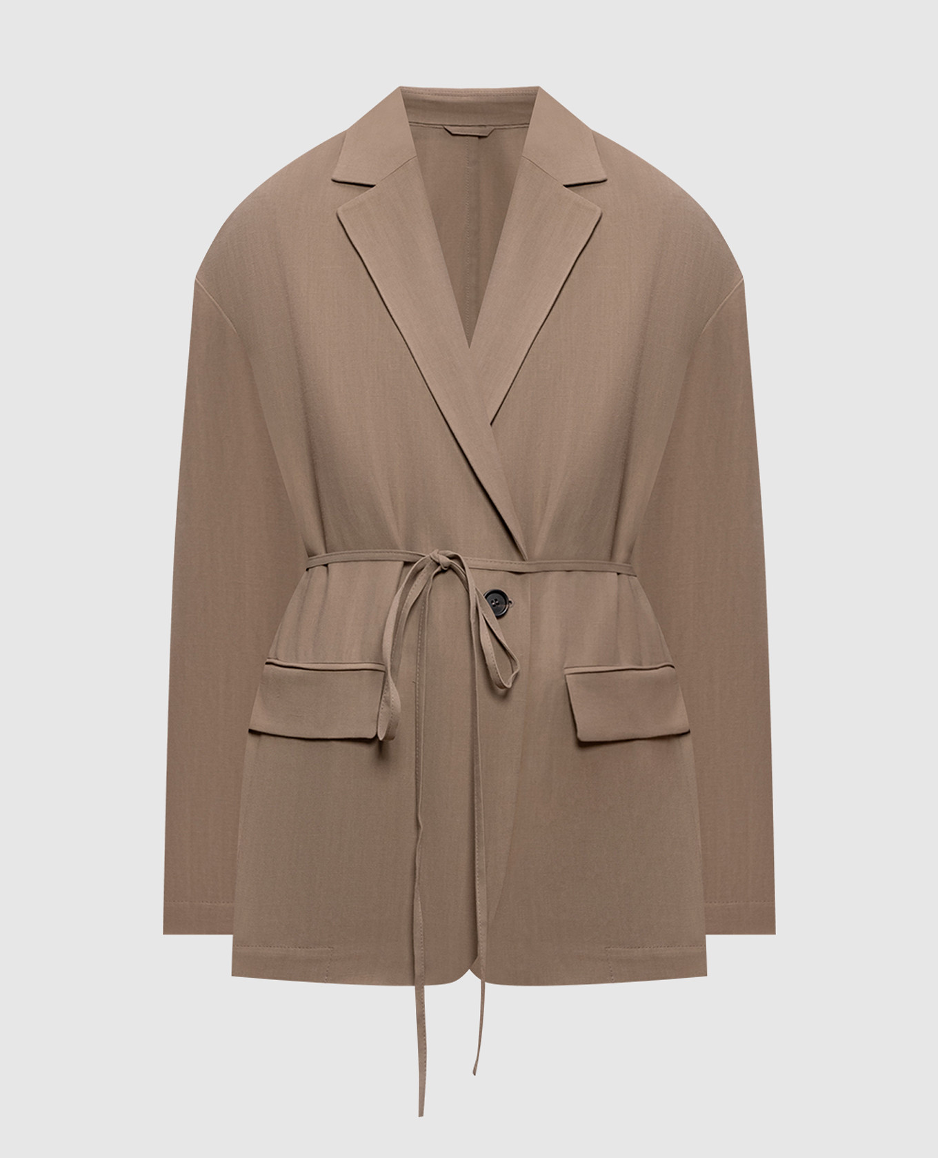 Brown jacket with linen