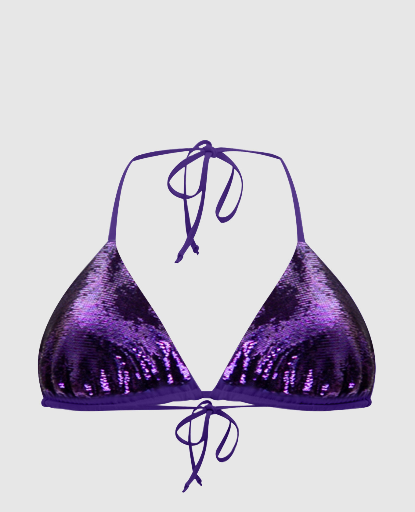 Purple sequined swimsuit bodice