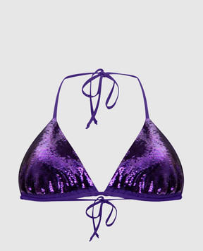 Fisico Purple sequined swimsuit bodice MR36PW
