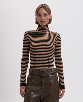 Twinset Brown striped golf 262AP3250