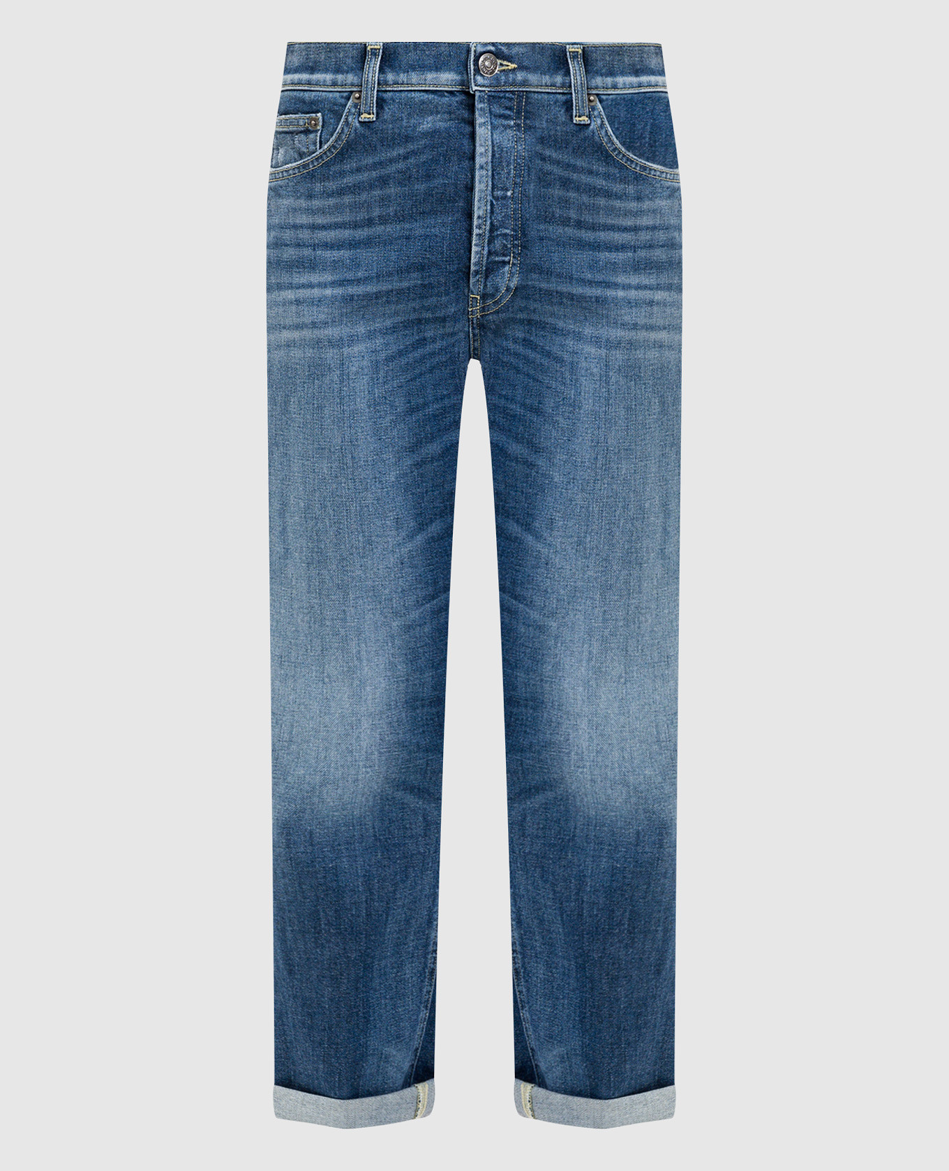 Icon blue jeans with logo patch Dondup