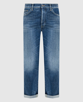 Dondup Icon blue jeans with logo patch DP776DSK297DJ24