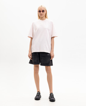 Off-White Pink T-shirt with logo print 44MAA120S26J00U