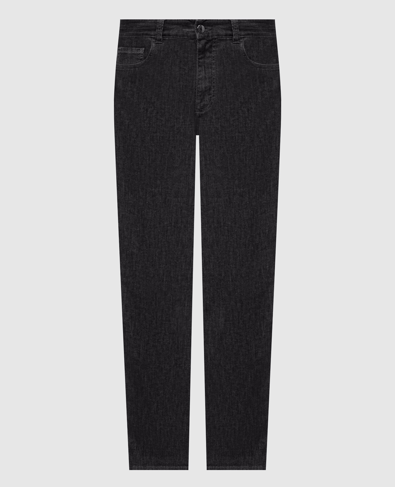 

Black jeans with logo patch Canali