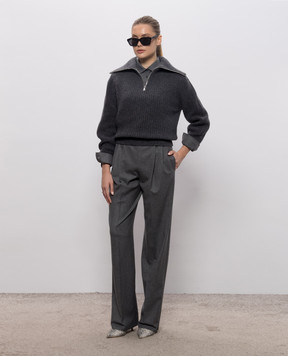 Max Mara Weekend Gray LASER wool sweater WKDLASER