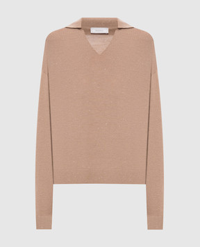 Peserico Beige wool pullover with lurex A99271F1809771