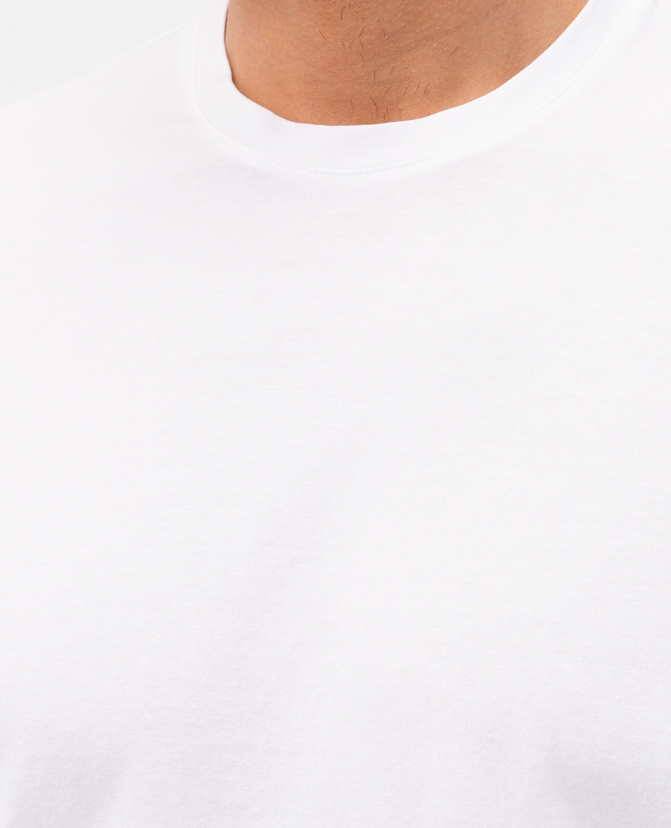 

White T-shirt with logo engraving Enrico Mandelli