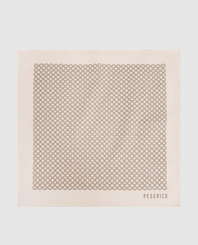 Peserico Beige printed pachet scarf R71022C0CC803