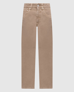 Brunello Cucinelli Beige jeans with a chain M0H81P5847
