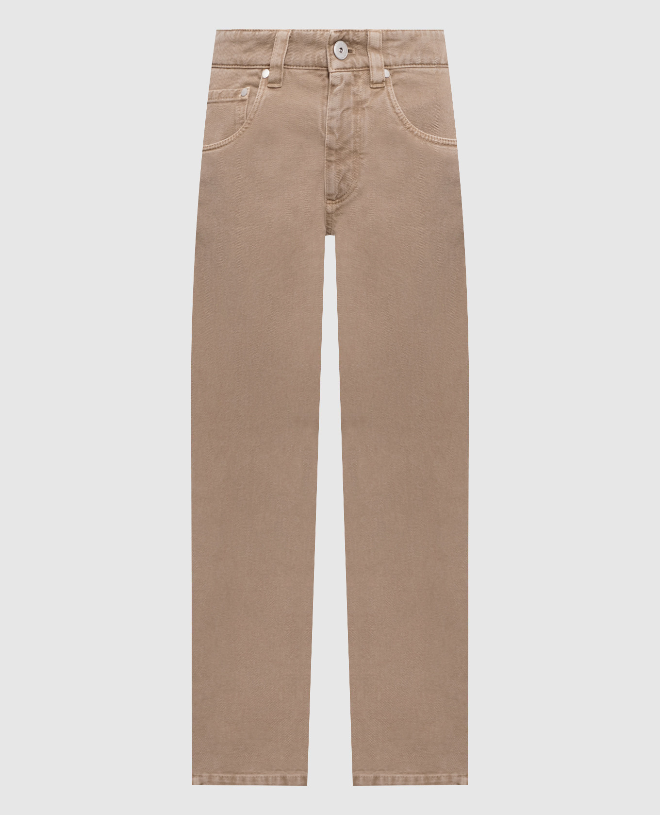 Beige jeans with a chain