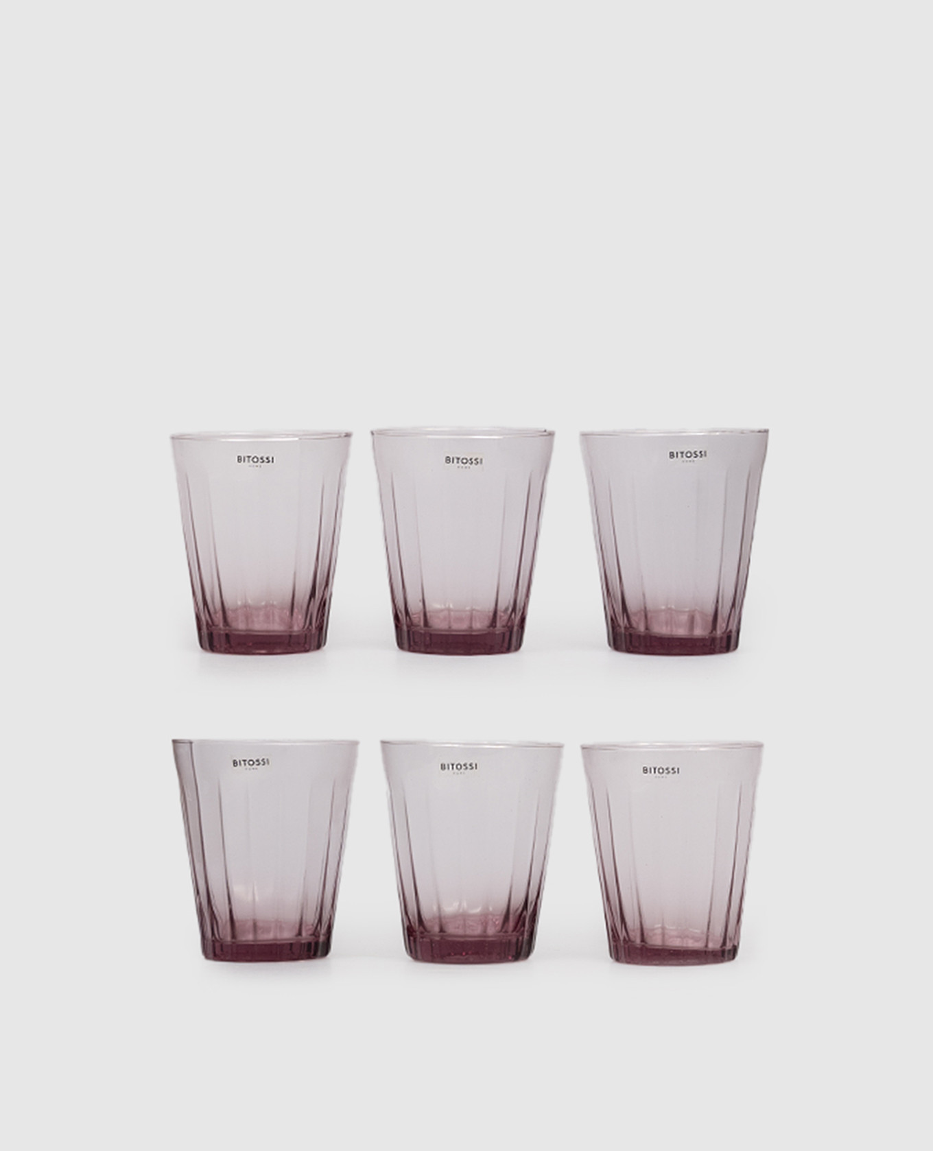 

Set of pink glasses 6 pcs Bitossi Home